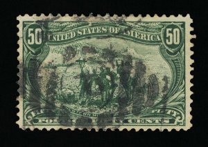 VERY AFFORDABLE GENUINE SCOTT #291 F-VF USED 1898 50¢ TRANS-MISS EXPO  #11618