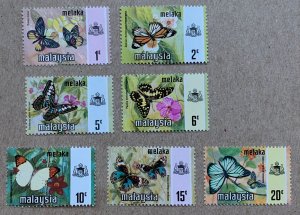 Malacca 1971 Butterflies set, MNH. Scott 74-80, CV $11.60. SG 70-76