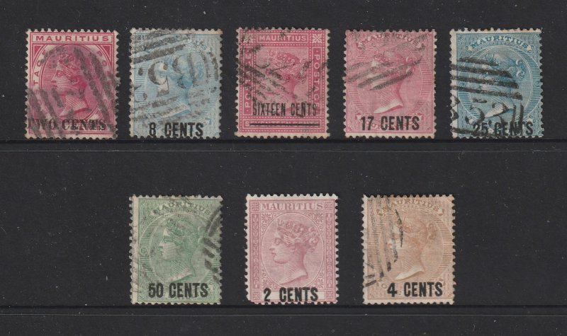 Mauritius a small lot of used QV