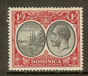 Dominica, Scott #67, 1p King George V, Fine Ctring, MH