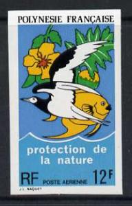 French Polynesia 1974 12f Air - Protection of Nature impe...