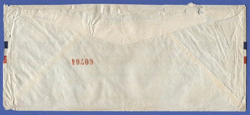 US 1947 Airmail Cover $1.05 rate, Prexy $1 Wilson + 5c Airmail to Switzerland