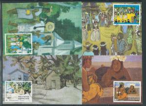 French Polynesia #404-7 Paintings Maxi-card FD