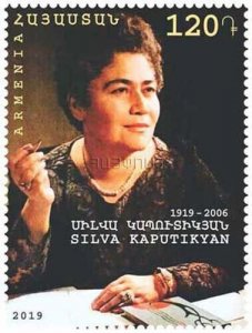 Armenia MNH** 2019 Mi 1104 Silva Kaputikyan writer poet political activist