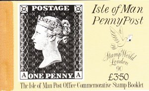 Isle of Man 1990 Prestige Booklet SG #SB25 150th ann Penny Black Stamp World ...