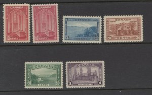 CANADA  241-245 +241a VFNH Pictorial Issue
