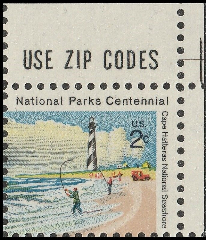 US 1449 Cape Hatteras Lighthouse 2c zip single UR MNH 1972