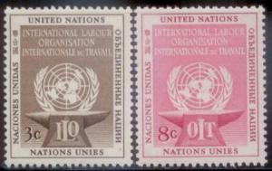 United Nations - New York 1954 SC# 25-26 MNH-OG L378