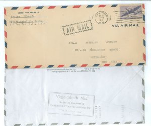 US C27 1941 10c Transport paid the 10c per half ounce airmail rate from Puerto Rico on this censored cover to New York state - t