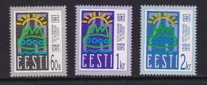 Estonia  #238-240  MNH  1993  anniversary first republic