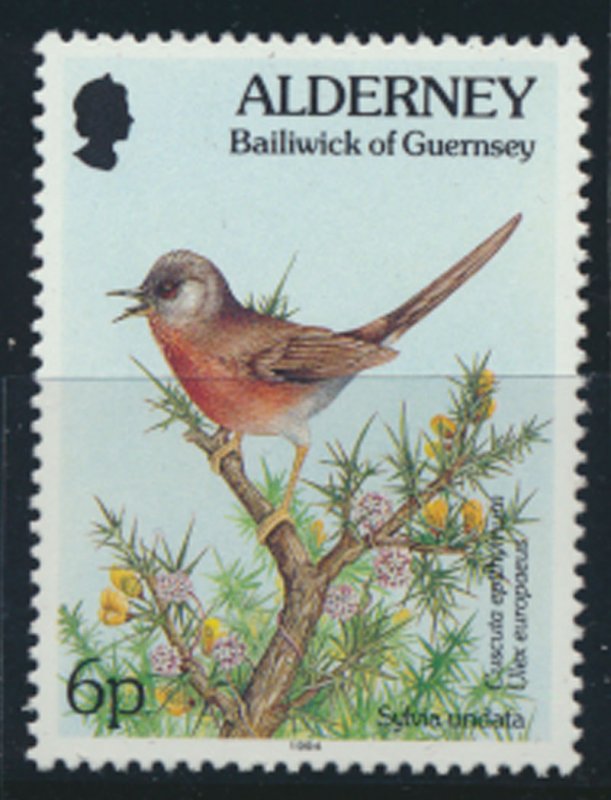 GB Alderney  SG A65 MNH  6p Dartford Warbler Birds 1994 SC# 75 See scan