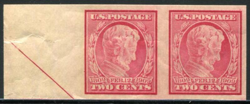 USA #368 pr Lightly hinged  gum creases see back   ** Free shipping **