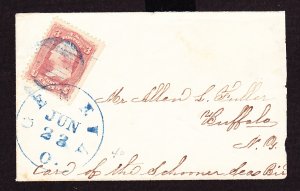 Patriotic Cover, Scott 65, to USS Sea Bird