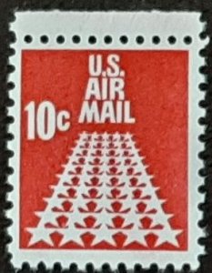 US Scott # c72; 10c Airmail from 1968; Mint NH, og, FVF centering