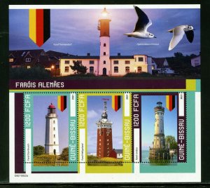 GUINEA BISSAU 2021 GERMAN LIGHTHOUSES  SHEET MINT NEVER HINGED