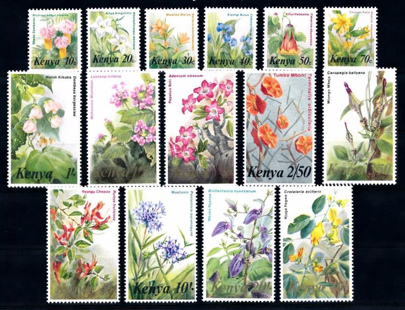 [66885] Kenya 1983 Flora Flowers Blumen 15 Values MNH