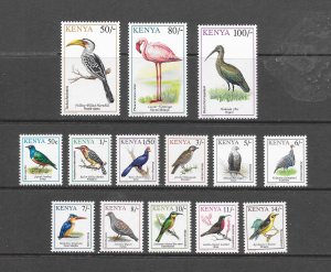 BIRDS - KENYA #594-610 MNH