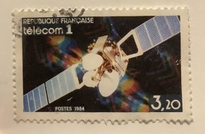 France 1984 Scott 1936 used -  3.10fr,  Telecom 1,  Communications Satellite