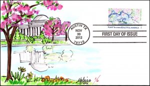 Scott 4716c 45 Cents Plant For America Mellisa Fox Hand Painted FDC 1 Of 6