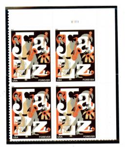 US  4503  Jazz 44c - Forever Plate Block of 4 - MNH - V1111  UR