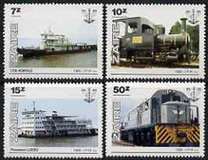 Zaire 1985 National Transport Office (Ships & Trains)...