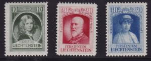 Liechtenstein 1929 Accession of Prince Francis I Complete (4) VF/NH/(**)