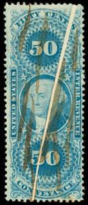 momen: US Stamps #R54c Used Revenue Paper Fold