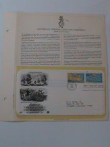 ​UNITED STATES 1981-BETTLE OF YORKTOWN FDC WITH HISTORY PAGE-MNH VF-LAST ONE