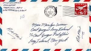 United States A.P.O.'s 8c Jet Airliner Air Envelope 1963 Army & Air Forc...