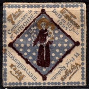 1895 Portugal Poster Stamp 7th Centenary Of St. Anthony of Padua