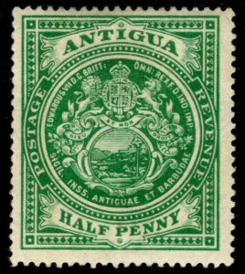 ES-370 ANTIGUA 1920 SEAL OF THE COLONY SC 31b Deep Green MHinged Remnant