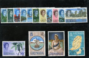 Grenada 1966 QEII Definitive set complete very fine used. SG 231-245. Sc 215-229