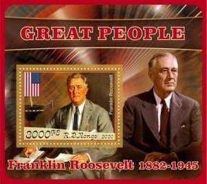 Stamps. Great People, Franklin Roosevelt 2020 year 6 sheet perforated NEW