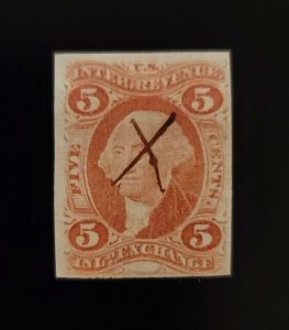 1862 5c U.S.A. Internal Revenue, First Issue, Inland Exchange, Washington, R27a