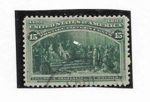 United States #238 Used - Stamp CAT VALUE $82.50