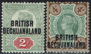 BECHUANALAND 1891 QV GB 2D AND 4D