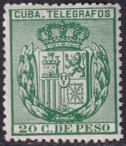 Cuba 1888 telégrafo Ed 66 telegraph MNH**