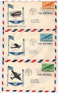 1941 AIRMAIL TRANSPORT AIRPLANE SERIES MATCHED SET OF 6 C25-C31 MATCHED FIDELITY