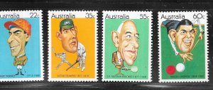Australia #772-775  Australian Sportsmen  (MNH)  CV $3.15