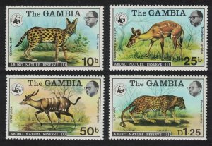 Gambia WWF Wild Animals 4v 1976 MNH SC#341-344 SG#356-359 MI#332-335