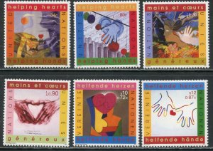 UNITED NATIONS Sc# NY 793-794 GE 371-372 VI 288-289 2001 Volunteers Year MNH