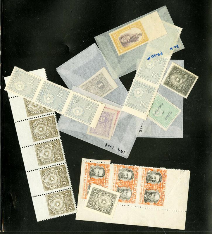 Paraguay Stamps Lot Of Errors Imperfs Inverts Rare Seldom Seen