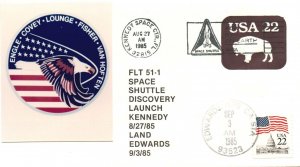 Aug 27 1985 FLT 51-1 Space Shuttle Discovery Launch - Kennedy Space Ctr - F27581