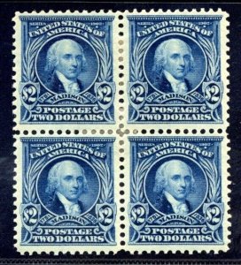 US SCOTT #312 BLOCK OF 4 MINT-VF-OG-HINGED SCARCE GREAT COLOR