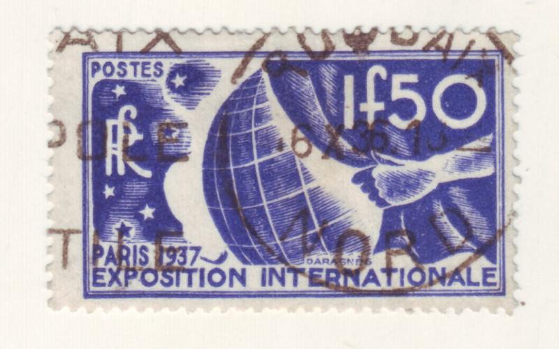 J15213 JLstamps 1937 france part of set used #320 paris expo