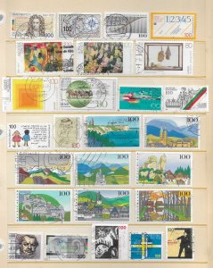 Germany Commemoratives & Definitives Only from 1993-1997 Used C.V. $107.80