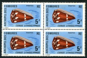 Comoro Isls 99, block/4,MNH.Michel 129. Shells 1971.Lithograph cone.