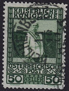 Austria - 1908 - Scott #121 - used - REICHENBERG STADT pmk