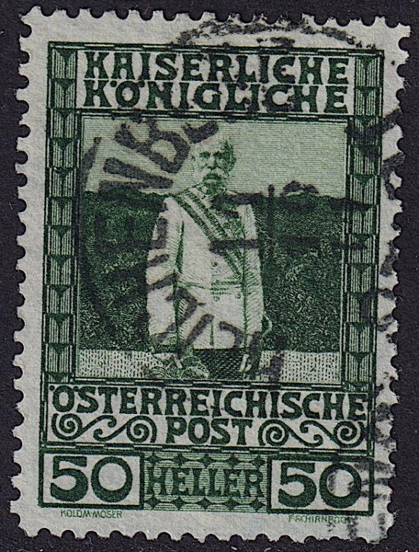 Austria - 1908 - Scott #121 - used - REICHENBERG STADT pmk