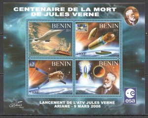Vk060 2011 Space For Life Jules Verne Esa Satellites Ships 1Kb Mnh